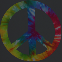 Tie-Dye Peace Sign Wall Cutout-Large