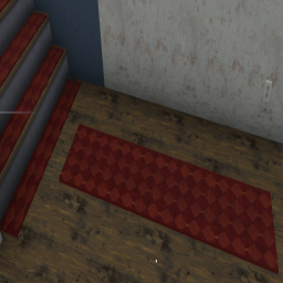 2x10 Carpet Runner-Red Diamond Pattern
