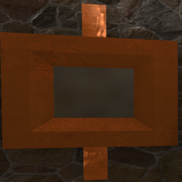 Modern Metal Art Mirror-Orange