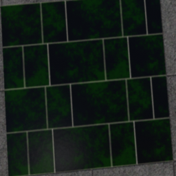 1x1 Dark Green Ceramic Floor Tile