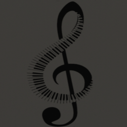 Piano Key Treble Clef Wall Cutout