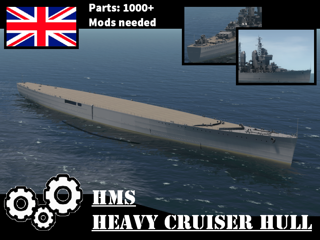 HMS Heavy cruiser hull 英国重巡船体