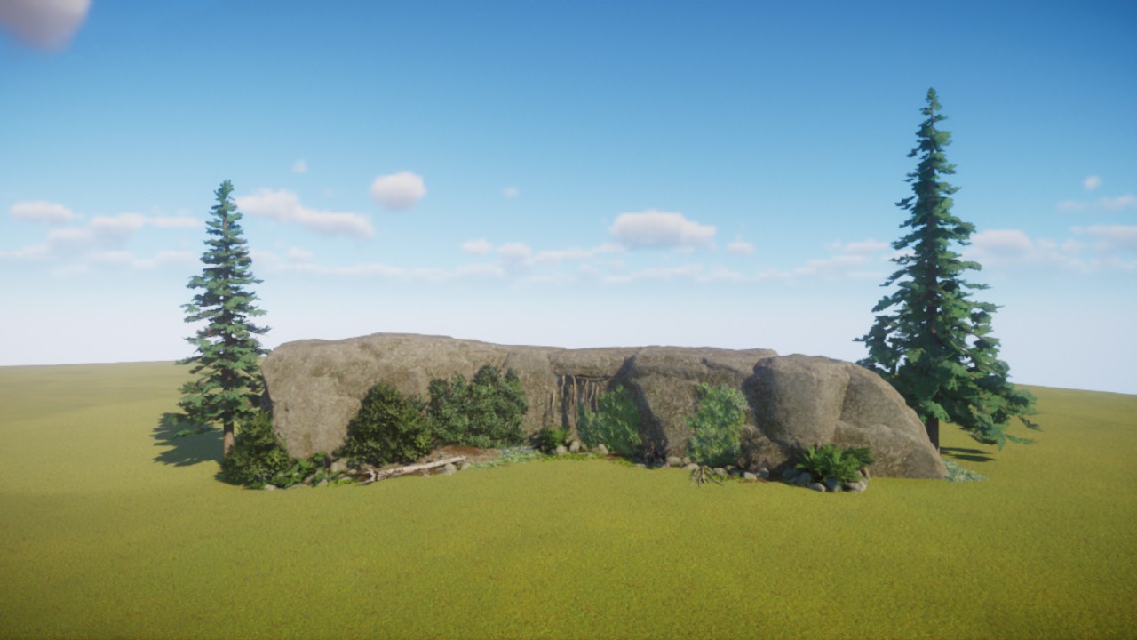 Taiga/Temperate Themed Rock Wall