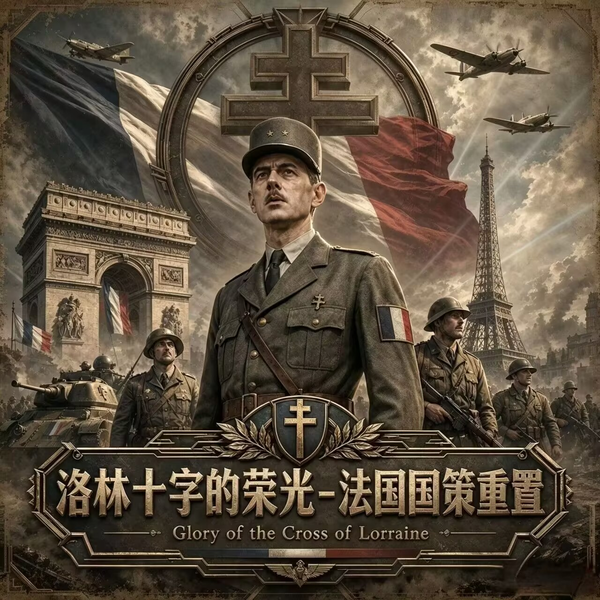 【钢4】洛林十字的荣光-法国国策重置（1.18）-懒狗资源站