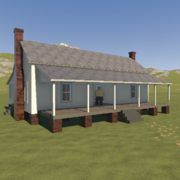 4 room dogtrot style house (unfurnished)