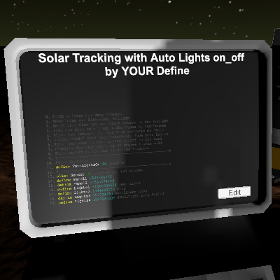 Solar Tracking with Auto Lights on_off by YOUR Define