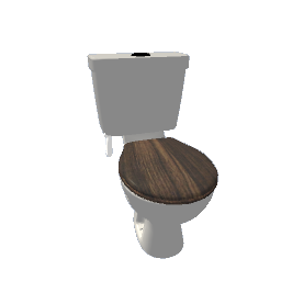 standing toilette dark pine