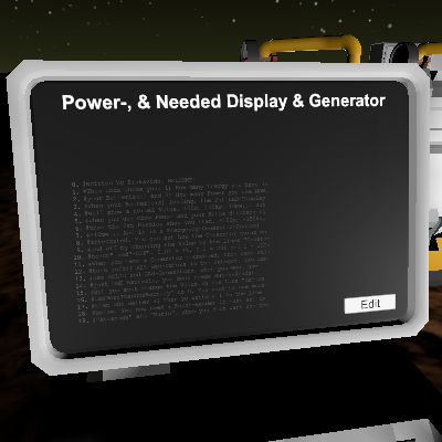 Power-, & Needed Display & Generator (BIG-Batteries)