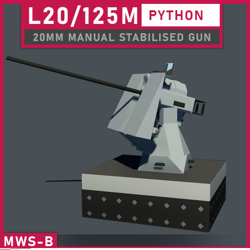 MWS-B | L20/125M "Python" 20mm Stabilised Autocannon