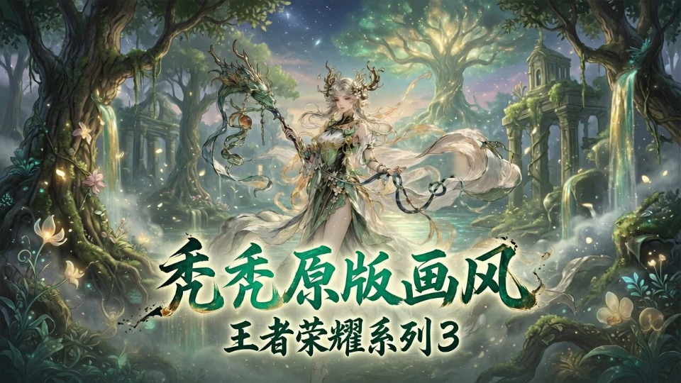 【秃秃原版画风】王者荣耀系列3（1*女立绘+NPC+战斗小人）