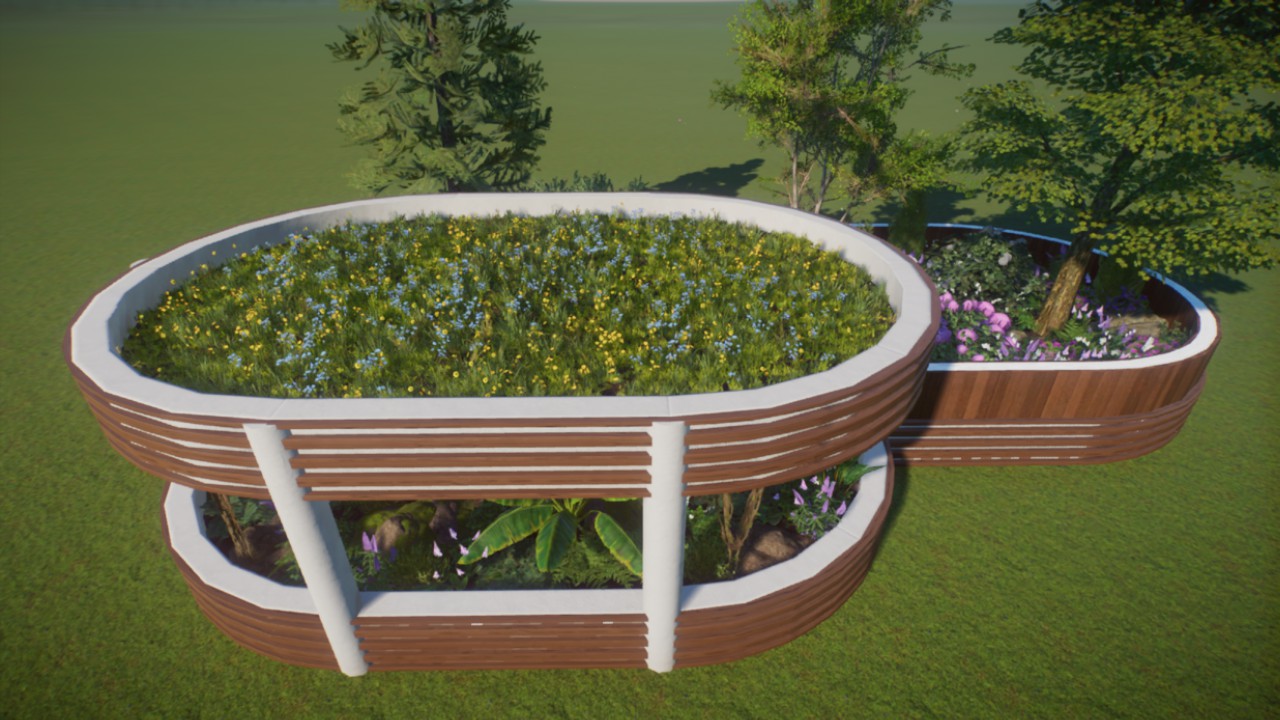 New World Planter Building Trio