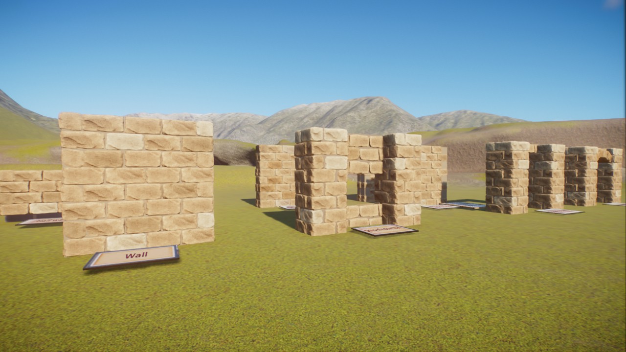 Large block wall set (fully recolourable)