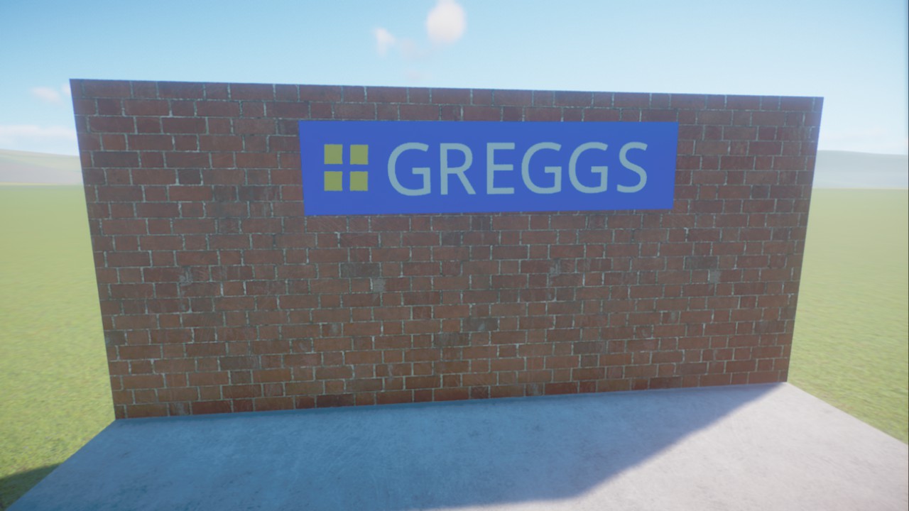 Greggs Branding Logo Sign