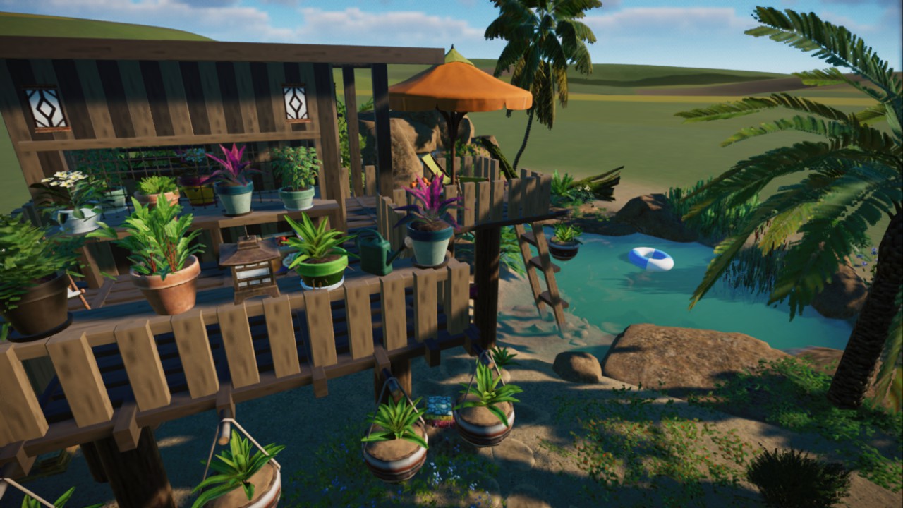 Tropical tree house decoration 🌴⛱️