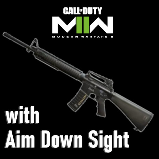 COD MW22 Black M16 (replace desert rifle) with Aim Down Sight