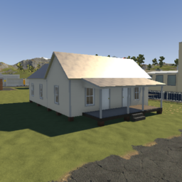 saddlebag style house (4 rooms, unfurnished)