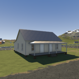 saddlebag style house (6 rooms, unfurnished)