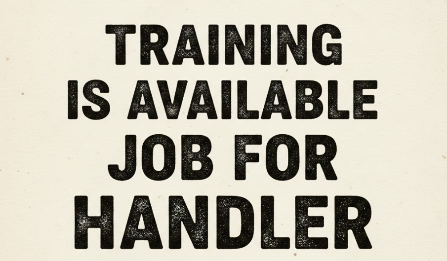Training Is Available Job For Handler