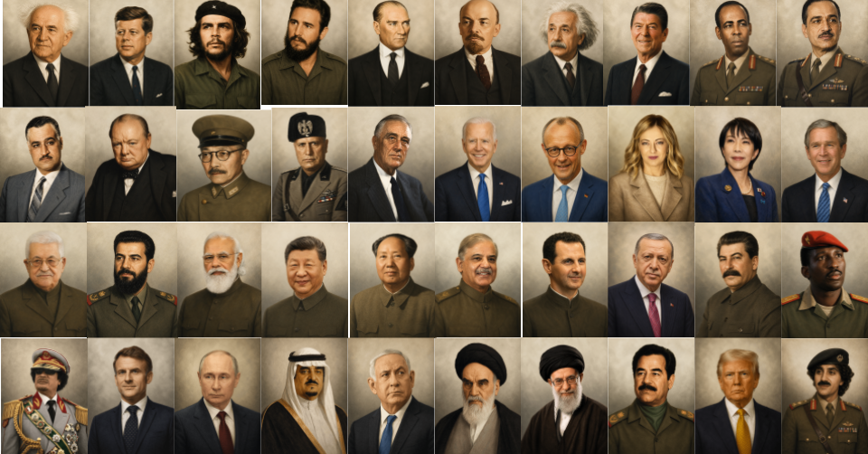 Historical political leader portraits