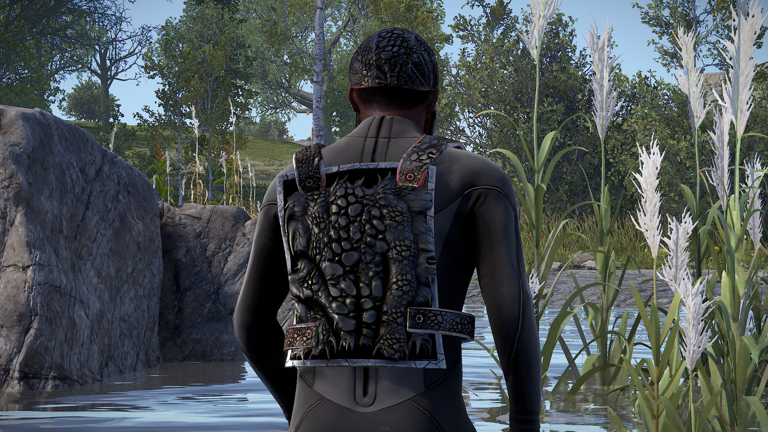 Black Alligator Metal Chest Plate thumbnail 2