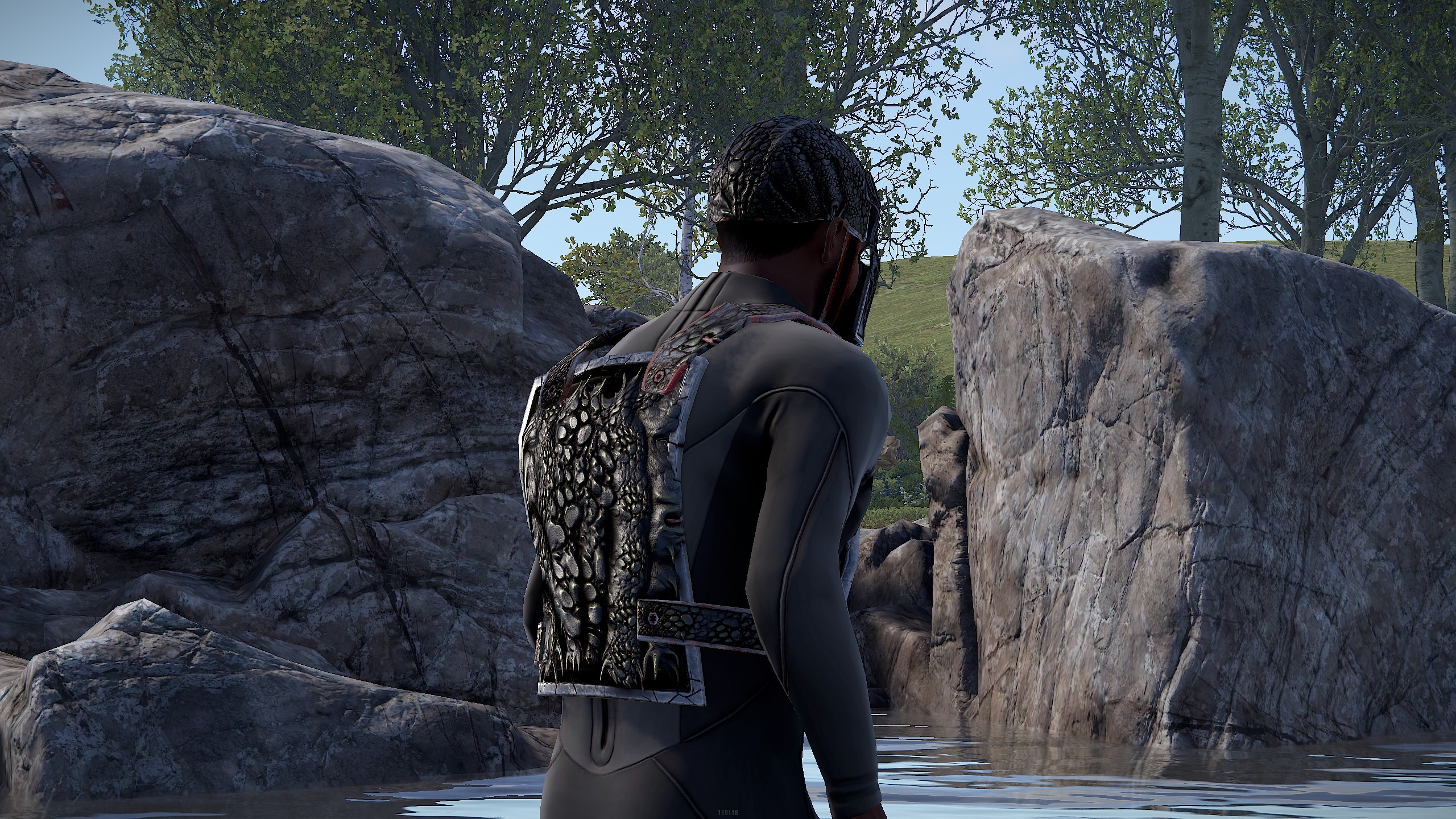 Black Alligator Metal Chest Plate thumbnail 3