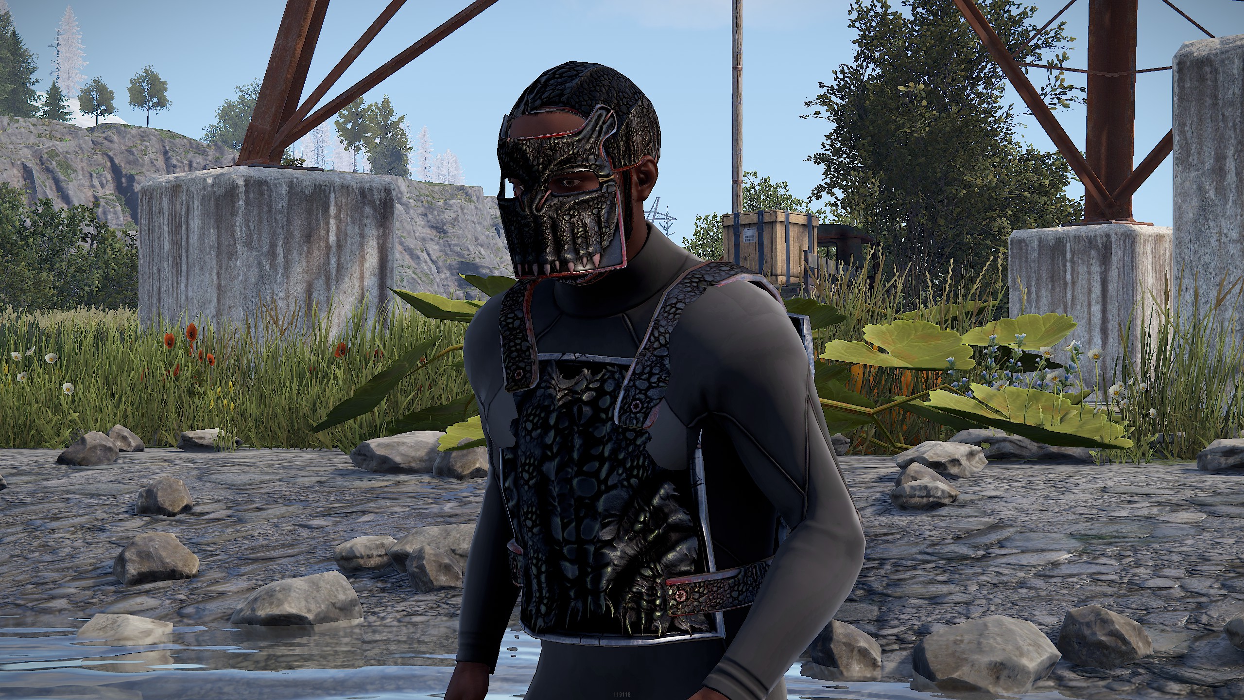 Black Alligator Metal Chest Plate thumbnail 4
