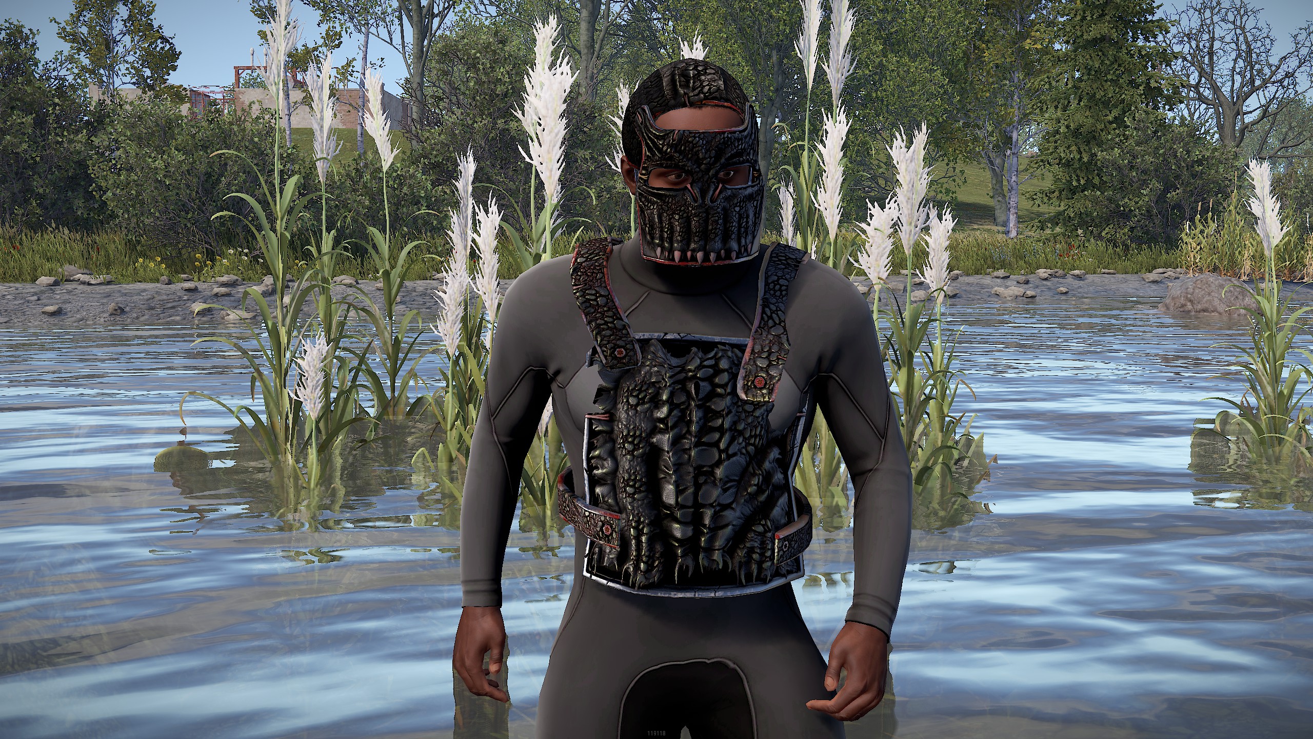 Black Alligator Metal Chest Plate thumbnail 6