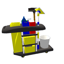Cleaning supply cart 2