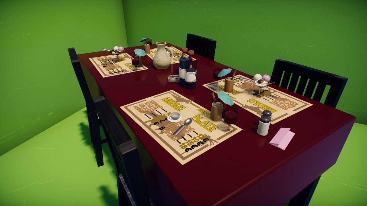 Ultra realistic Dinner table 4 pers.