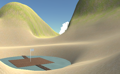 the pond on the island