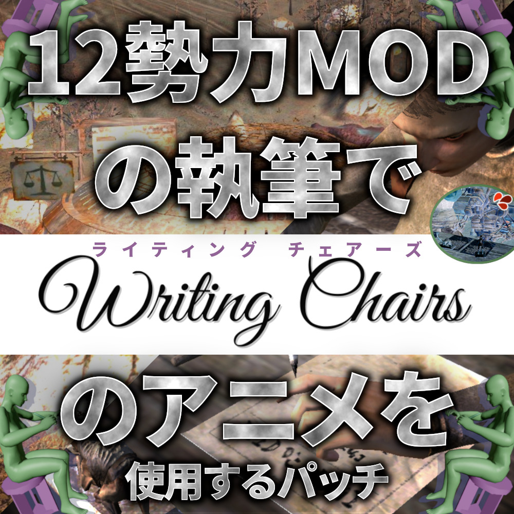 12勢力MODの執筆でWriting Chairsのアニメーションを使用するパッチ