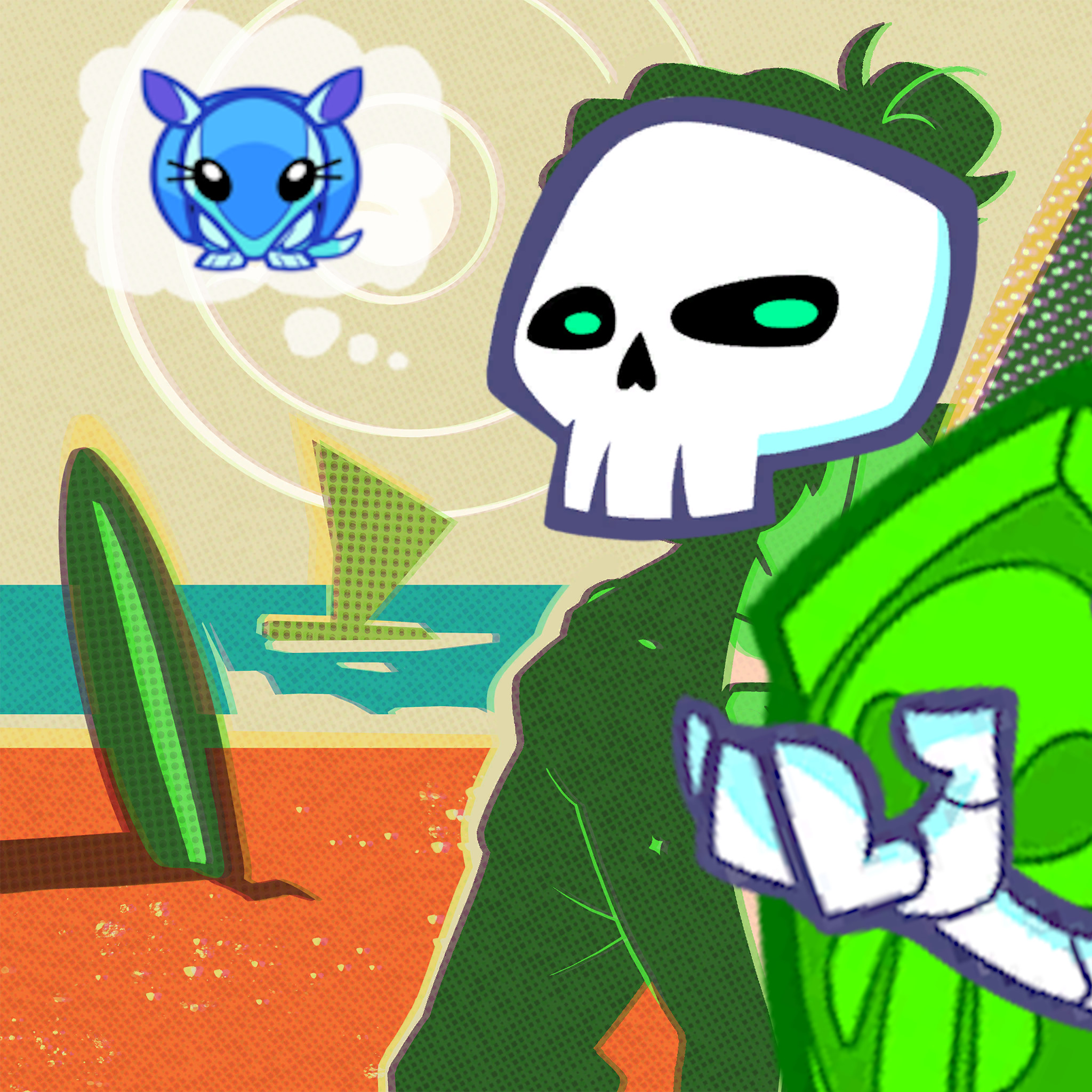Hang Ten Heph but the shielded skeletons grew up to be armadillos