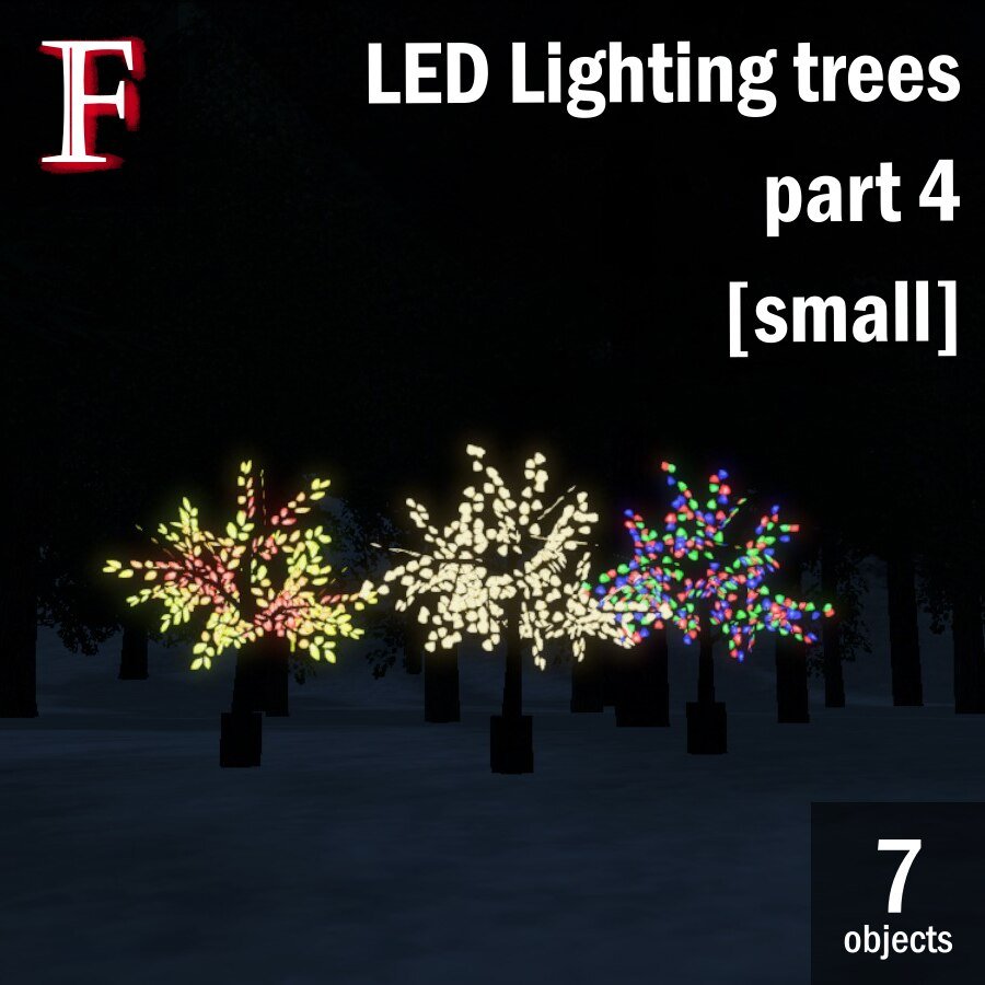 LED Lighting trees pack 4 - small trees