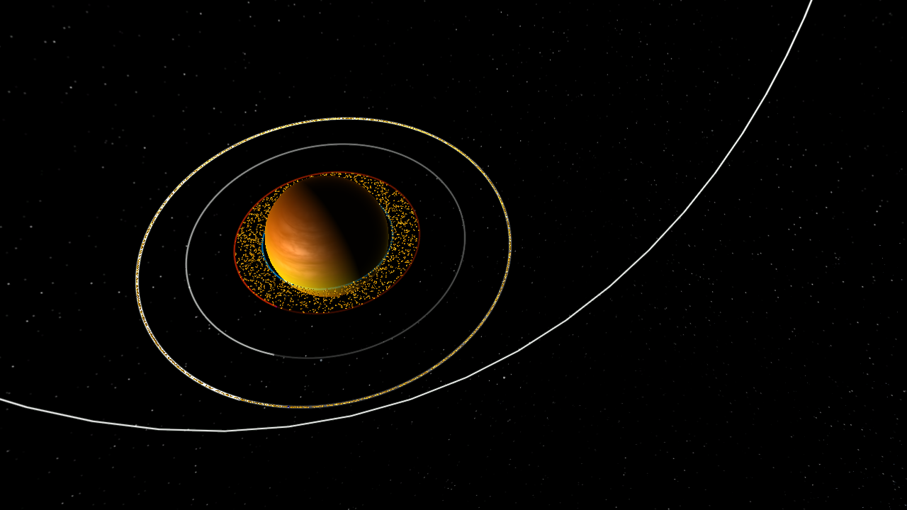 CY Cenrdee G Moon System and a Passing By Planet