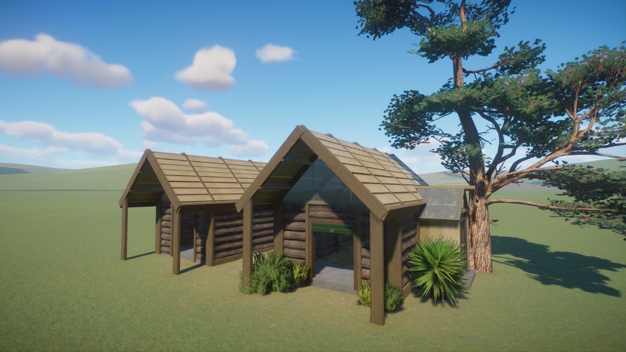 Rustic Log Shelter - By Toves