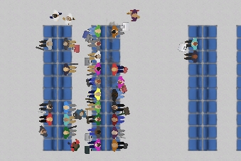 medium seating and gate