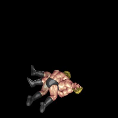 Standing Moonsault Press (face up, near head)