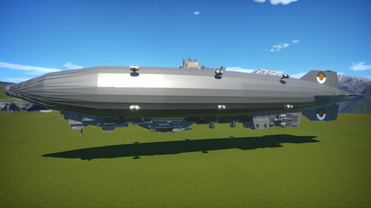 Dieselpunk zeppelin airship