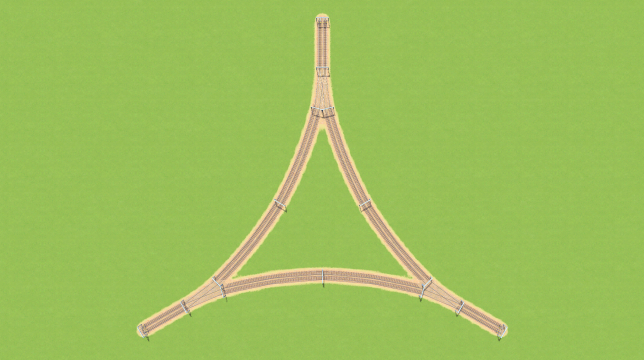 Train Intersection, 3-Way