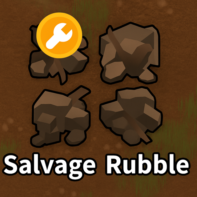 Salvage Rubble mod preview for RimWorld