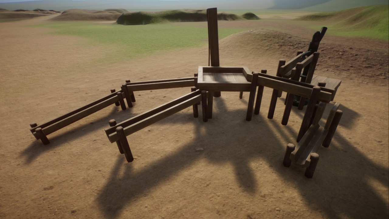 Playground water pump area