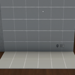 AD White Ceramic Tile Bright Grout Slider