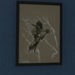 Framed Raven Artwork