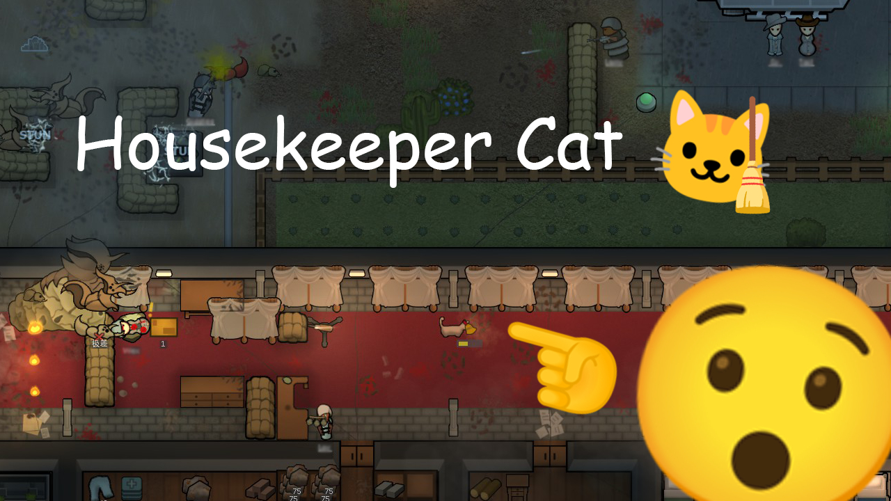Housekeeper Cat mod preview for RimWorld