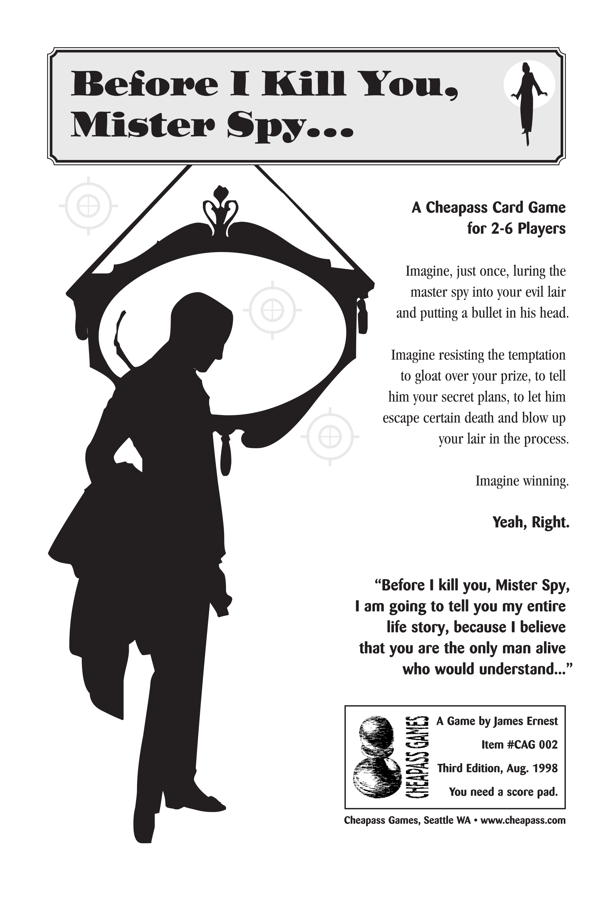 Before I Kill You, Mister Spy… [CAG]