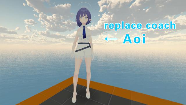 Blue Archive Aoi（蔚蓝档案 扇喜葵）replace coach