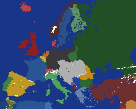 1914 EUROPA MAP
