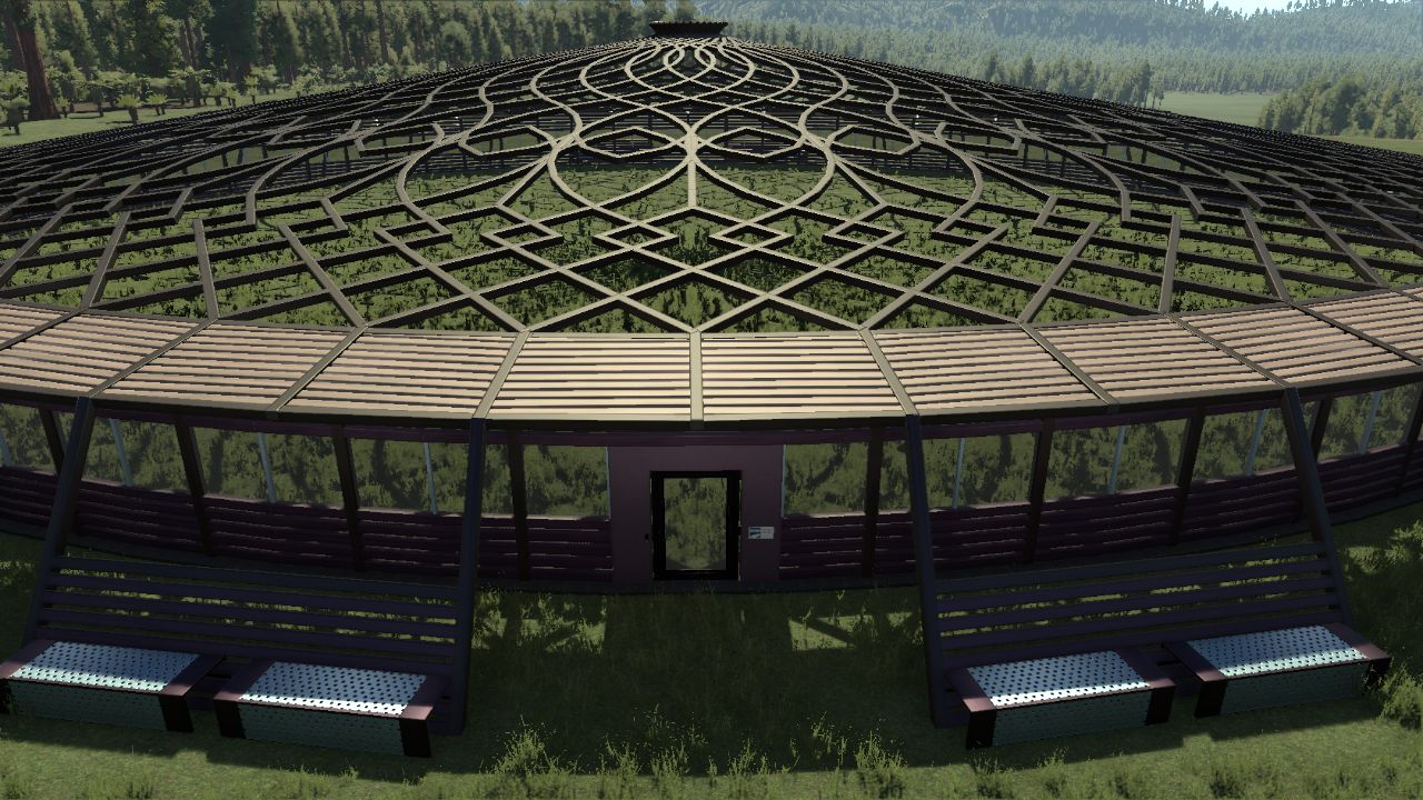 stylish small wooden dome  