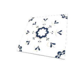 1x1 Victorian Ceramic Floor Tile Moody Cobalt 5