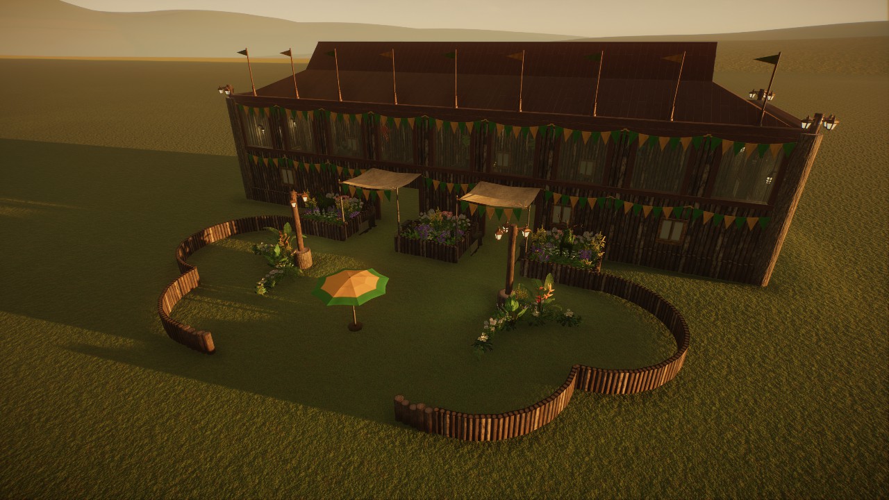 Logs and Flags Entrance